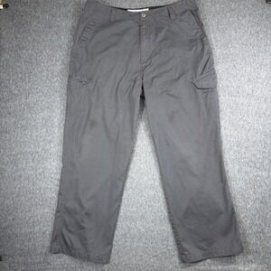 VTG‎ Anchor Blue Chino Pants Men's Size 38x32 Grey Baggy Skater Y2K Stained